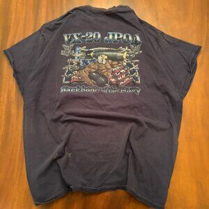 Men's Navy and Blue T-shirt